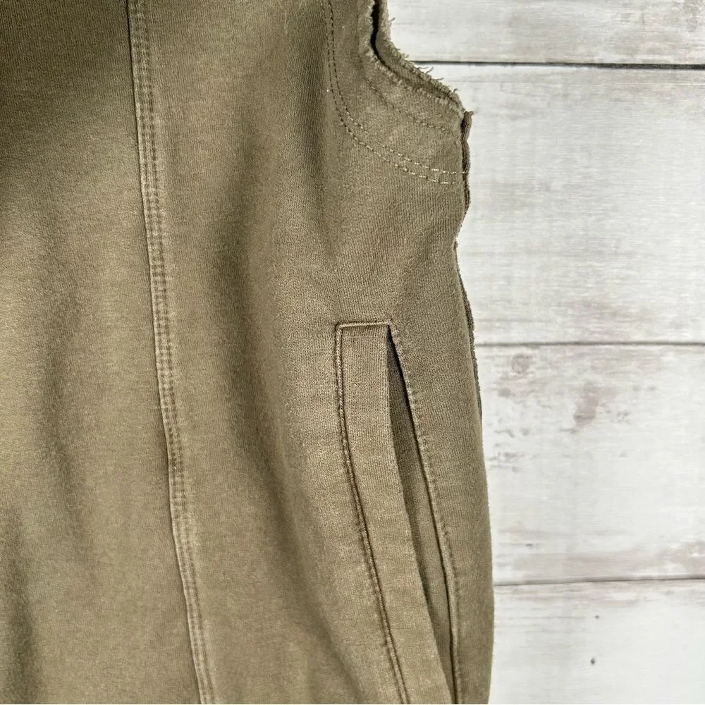 JOE’S Jeans  Trucker Cotton Knit Army Green Cropped Vest M
